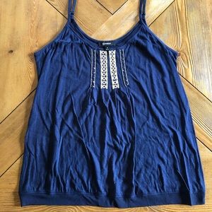 Express navy stylish tank top